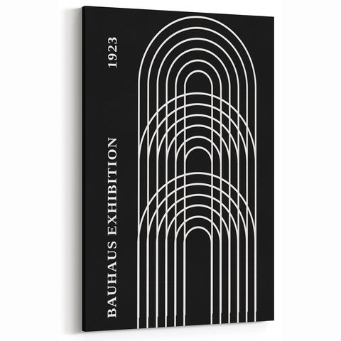 Bohemian Wall Art | Bauhaus Arched Lines Boho Canvas | Eclectic Print