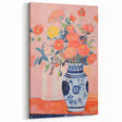 Electric Floral Wall Art - Vibrant Flower Vase Canvas with Modern Decor