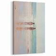 Electric Coastal Wall Art - Serene Beach Scene with Modern Pastel Tones