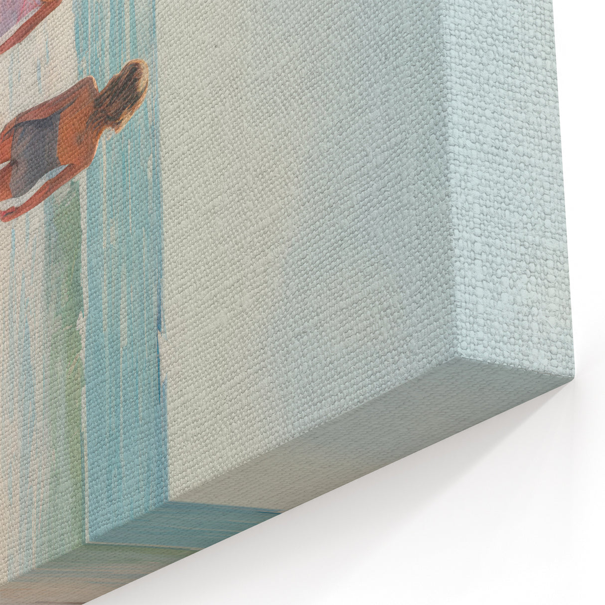 Electric Coastal Wall Art - Serene Beach Scene with Modern Pastel Tones