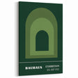 Bohemian Wall Art | Bauhaus Green Arch Gradient Canvas | Eclectic Print
