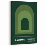 Bohemian Wall Art | Bauhaus Green Arch Gradient Canvas | Eclectic Print