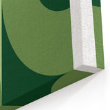 Bohemian Wall Art | Bauhaus Geometric Green Shapes Canvas | Eclectic Print