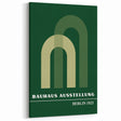 Bohemian Wall Art | Bauhaus Green Overlapping Arch Canvas | Eclectic Print
