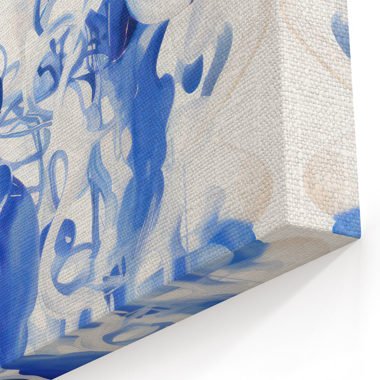 Vibrant Electric Blue Abstract Wall Art - Modern Fluid Electric Canvas
