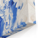 Vibrant Electric Blue Abstract Wall Art - Modern Fluid Electric Canvas