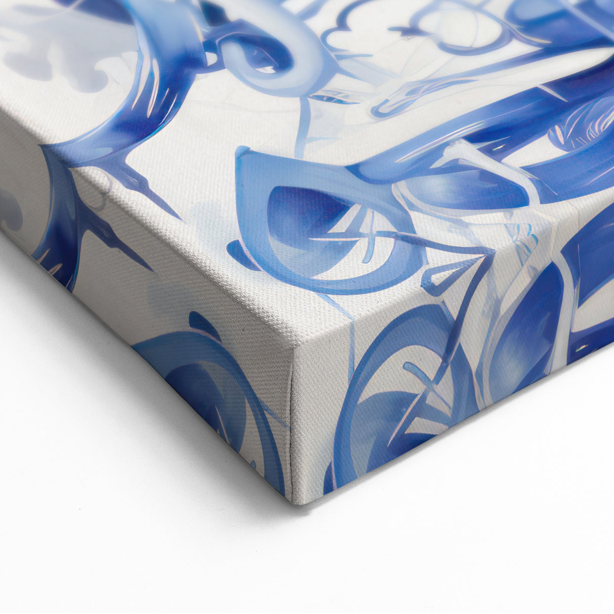 Vibrant Electric Blue Abstract Wall Art - Modern Fluid Electric Canvas
