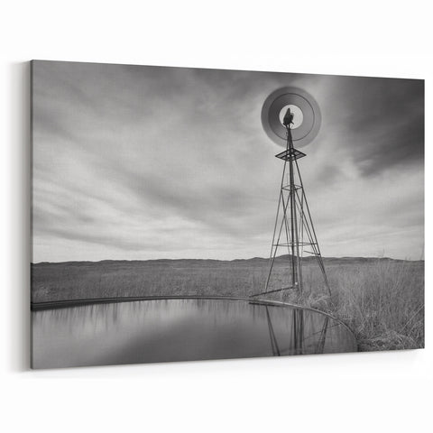 Framed Nebraska photography - Windmill Scenic Nebraska Photography Print