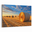 Nebraska Landscape Art - Golden Hay Bales Nebraska Photography Prints