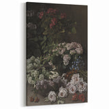Dark Moody Wall Art - Lush Floral Composition for Elegant Interiors