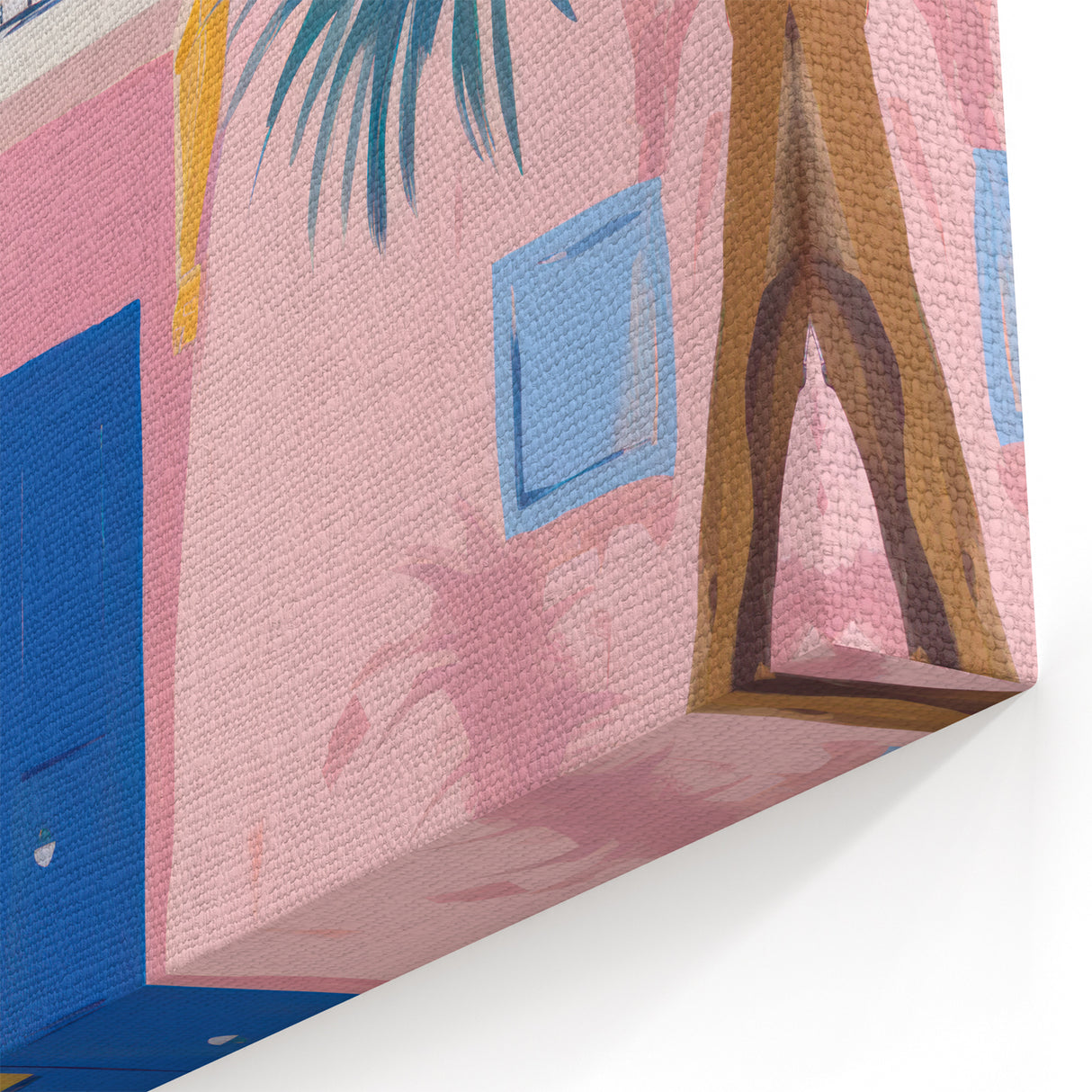 Electric Wall Art | Vibrant Pink & Blue Modern Electric House Art Canvas