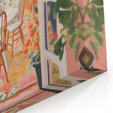 Electric Wall Art | Vibrant Dining Room Scene Modern Electric Art Canvas