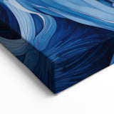 Electric Wall Art | Vibrant Abstract Blue Waves Modern Electric Art Canvas