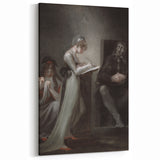 Dark Moody Wall Art - Quiet Reflection with Figures for Elegant Interiors