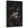 Dark Moody Wall Art - Elegant Still Life with Asparagus and Fruit