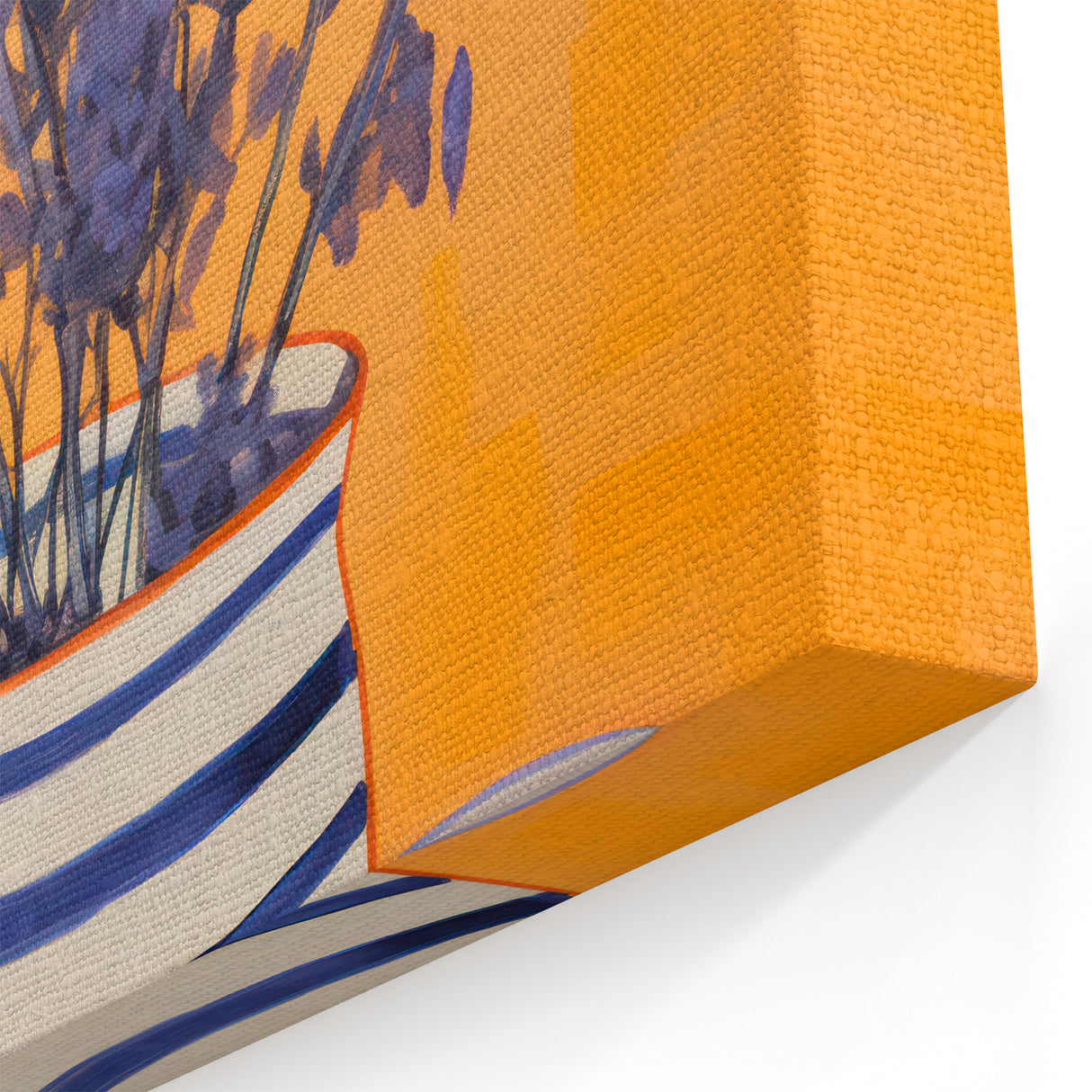 Electric Wall Art | Vibrant Lavender and Stripes Modern Electric Art Canvas
