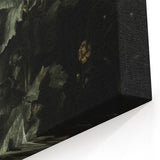 Dark Moody Wall Art - Dramatic Botanical Scene with Flower and Reptiles