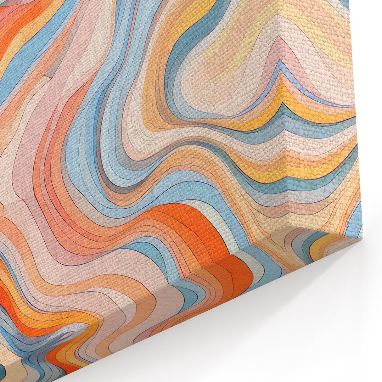 Electric Wall Art | Vibrant Abstract Swirl Modern Electric Art Canvas