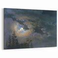 Dark Moody Wall Art - Atmospheric Moonlit Sky for Dramatic Interiors