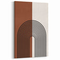 Bohemian Wall Art | Minimalist Arched Lines Design | Boho Decor Canvas