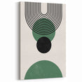 Bohemian Wall Art | Minimalist Green Geometric Circles Print | Boho Decor