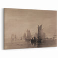 Dark Moody Nautical Art - Atmospheric Sailboats for Timeless Decor