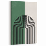 Bohemian Wall Art | Minimalist Green Arched Lines Print | Boho Decor