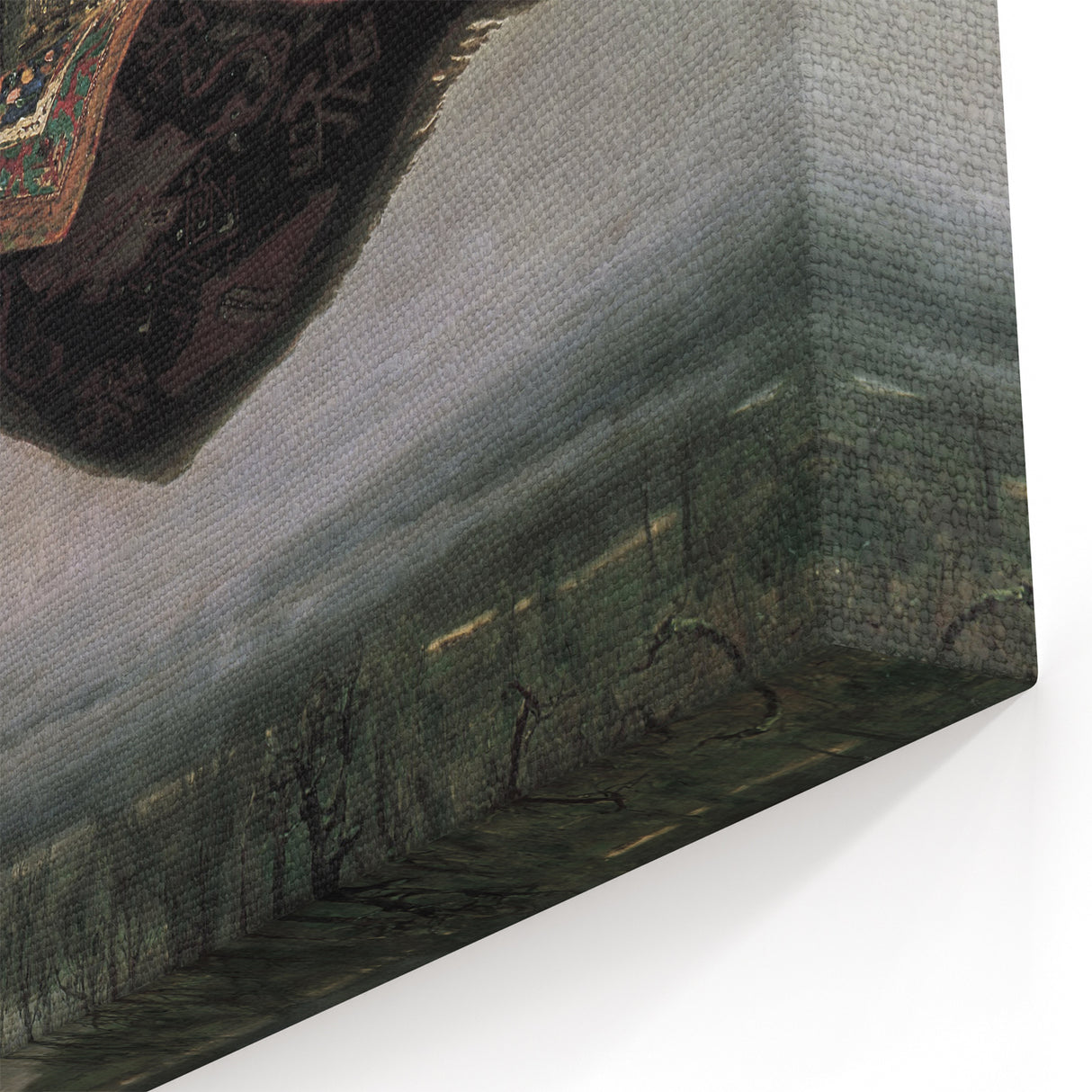Dark Moody Fantasy Art - Enchanting Flying Carpet Scene for Home Decor