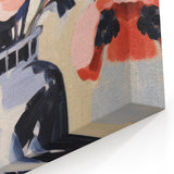 Electric Floral Wall Art: Bold Poppy Vase in Modern Electric Art Canvas