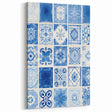 Electric Tile Wall Art: Blue Geometric Patterns in Modern Electric Decor