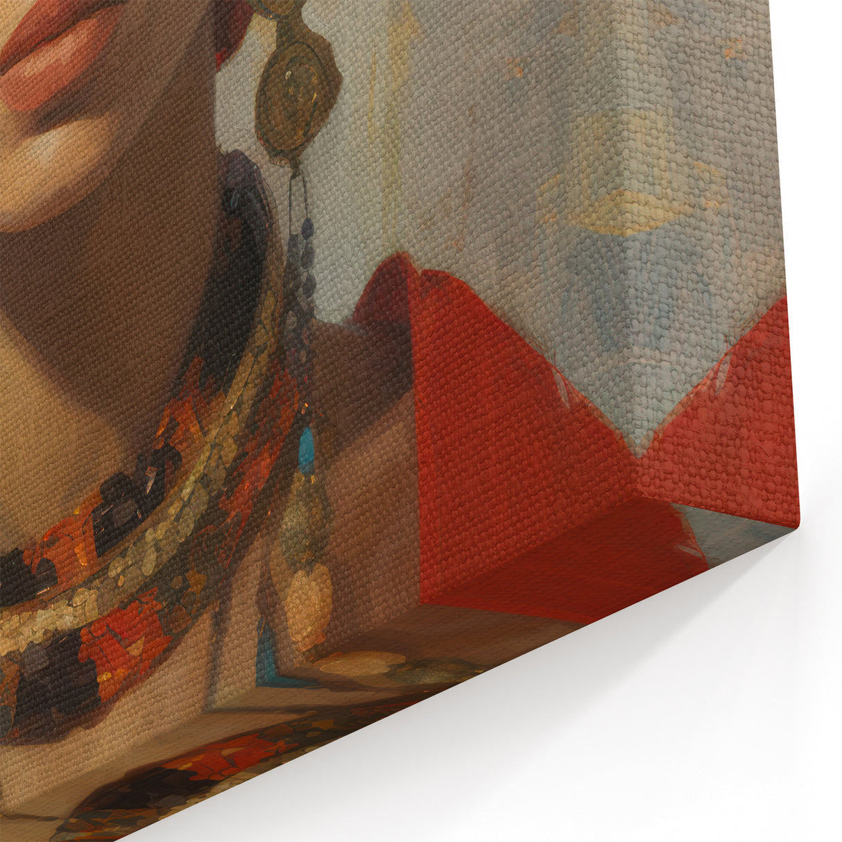 Electric Portrait Wall Art: Vibrant Woman in Bold Modern Decor
