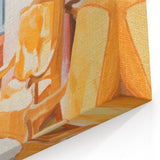 Electric Wall Art: Vibrant Interior with Yellow Chairs in Modern Decor