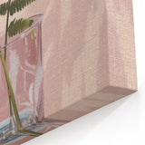 Electric Minimalist Wall Art: Fern in Glass Vase for Modern Decor