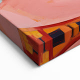 Electric Floral Wall Art: Bold Pink and Orange Flowers in Modern Decor