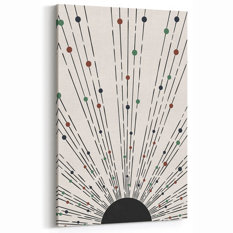 Bohemian Wall Art | Minimalist Abstract Sunburst Design | Boho Decor