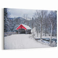 New Hampshire Photography – Winter Covered Bridge Canvas and Prints