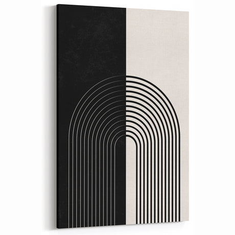 Bohemian Wall Art | Minimalist Black & White Arched Design | Boho Decor