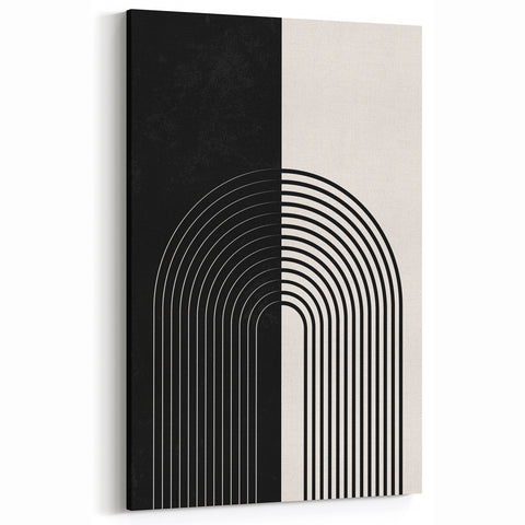 Bohemian Wall Art | Minimalist Black & White Arched Design | Boho Decor
