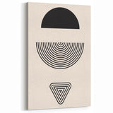Bohemian Wall Art | Minimalist Boho Decor Canvas | Eclectic Black & White Art