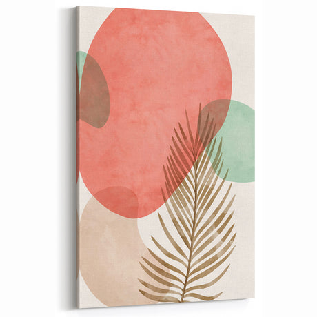 Bohemian Palm Leaf Wall Art | Modern Abstract Boho Decor | Nature Print