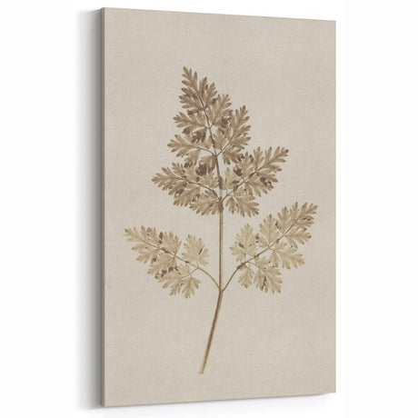 Grunge Wall Art | Vintage Grunge Leaf Canvas Print | Distressed Art