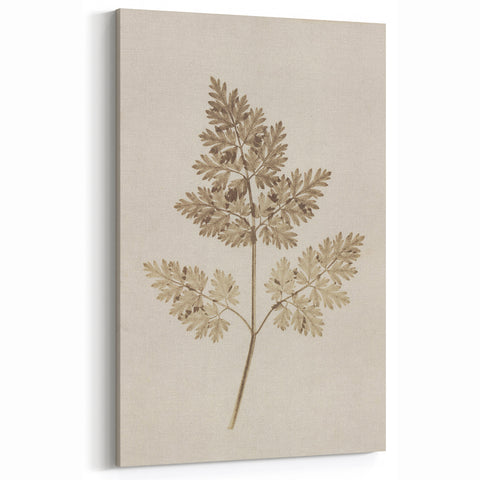 Grunge Wall Art | Vintage Grunge Leaf Canvas Print | Distressed Art