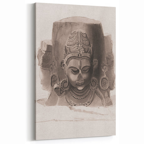 Grunge Wall Art - Vintage Sculpture Grunge Canvas Print - Distressed Art