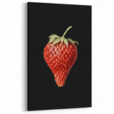 Grunge Canvas Print - Dark Strawberry Art - Vintage Grunge Aesthetic