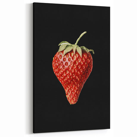 Grunge Canvas Print - Dark Strawberry Art - Vintage Grunge Aesthetic