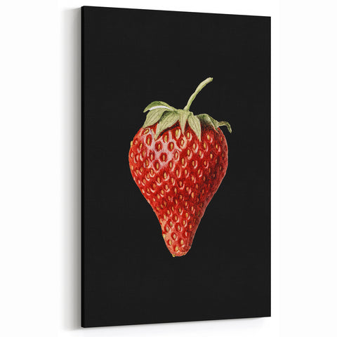 Grunge Canvas Print - Dark Strawberry Art - Vintage Grunge Aesthetic