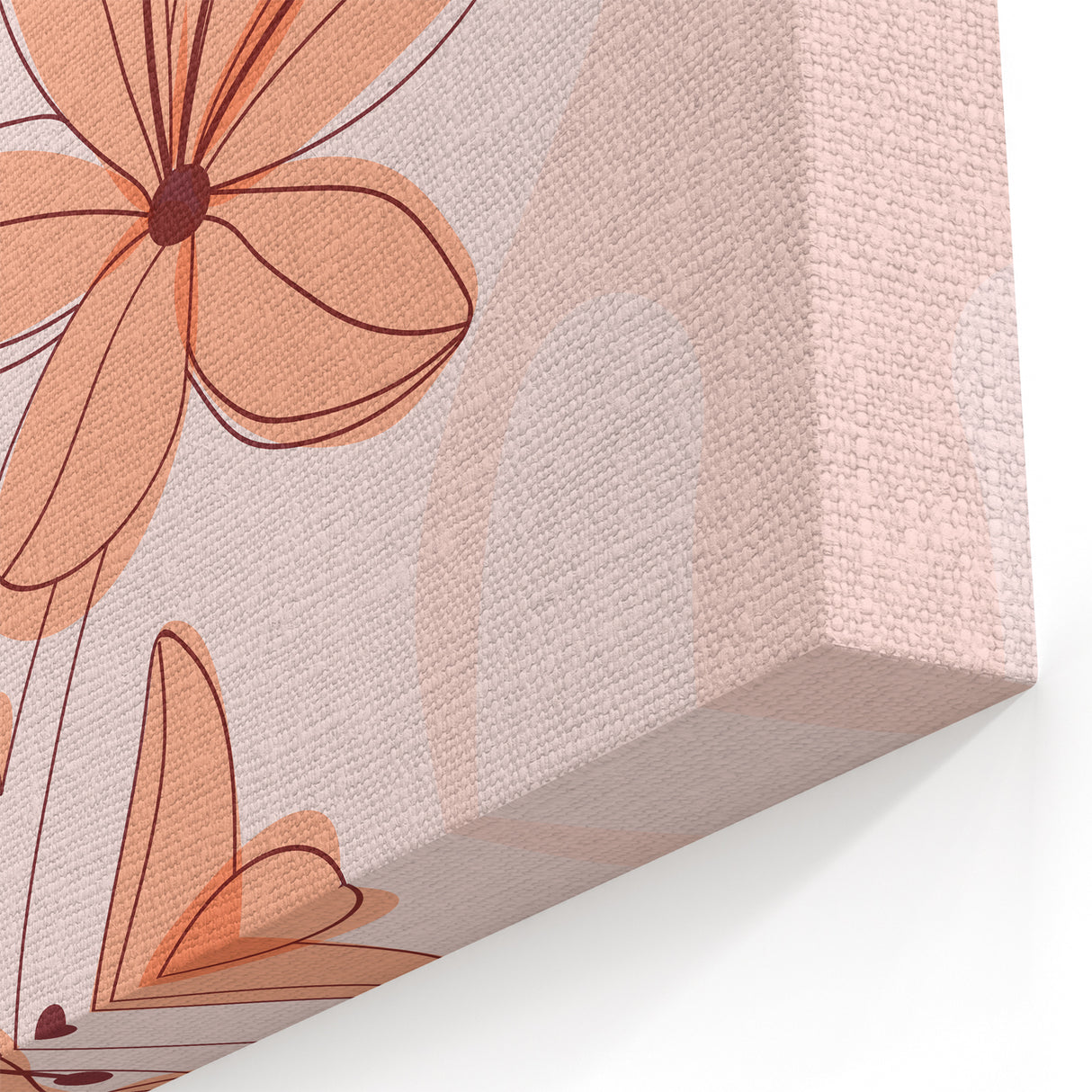 Boho Floral Wall Art | Eclectic Boho Chic Canvas | Delicate Flower Design