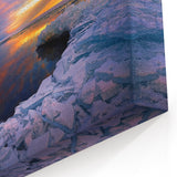 Minnesota Wall Art – Stunning Sunset Over Ice Lake Scene Canvas Print