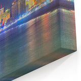 New Jersey Beach Art – Atlantic City Skyline Night Scene Wall Print