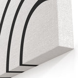 Minimalist Boho Wall Art | Black and White Abstract Canvas | Modern Decor